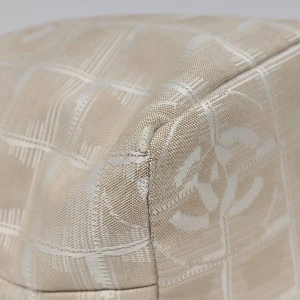 CHANEL New Travel Line Purse Pouch Nylon Beige CC Auth yk17133 - Picture 14 of 16